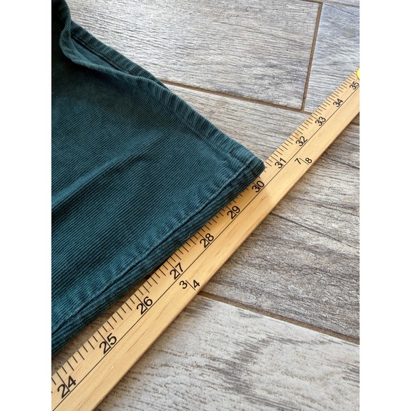 American Eagle Super Hi Rise Flare Corduroy Pants Size 8 Jeans Button Fly Teal - Picture 10 of 12